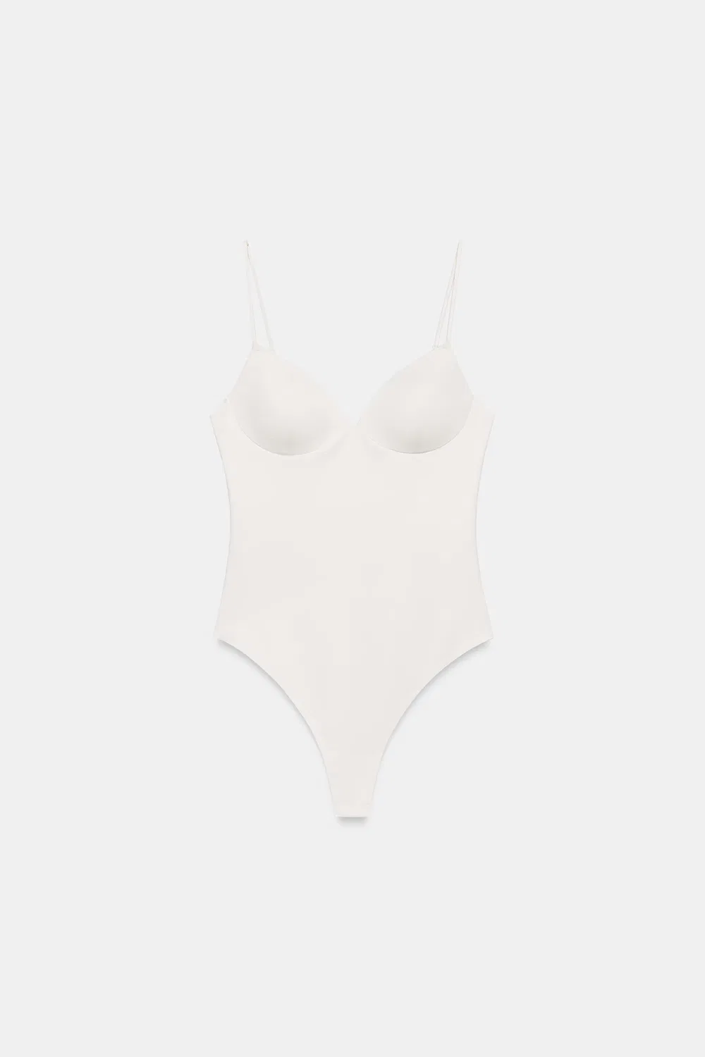 Боди с вырезом в форме сердечка ZARA, White — фото 4