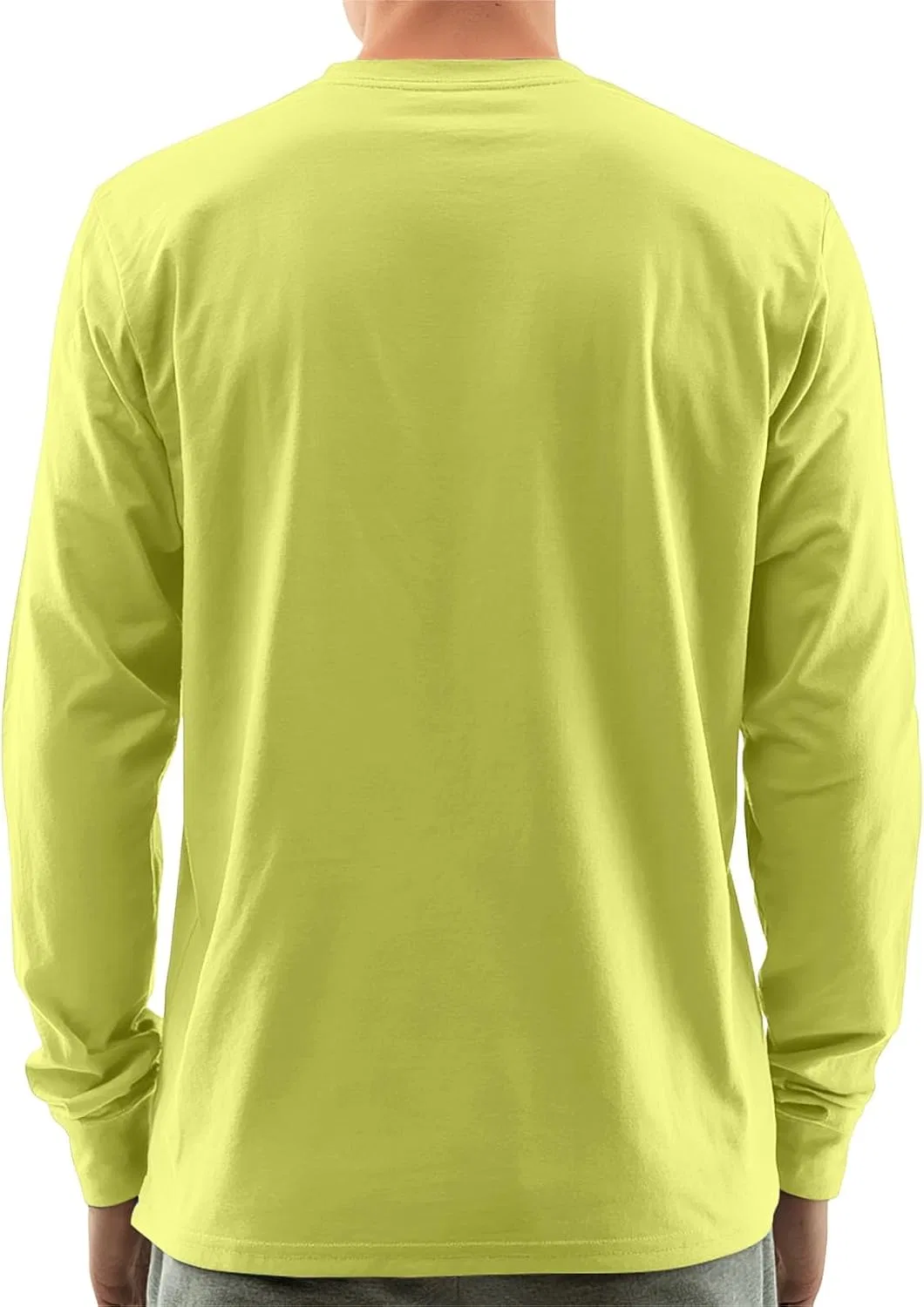 Мужская футболка с длинным рукавом реглан на пуговицах Color Block, Yellow — фото 2