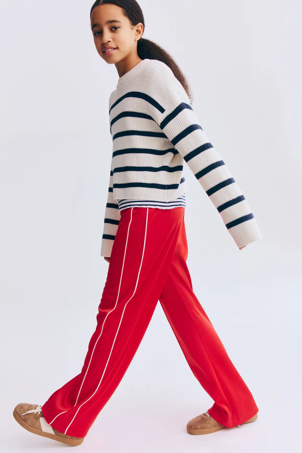Спортивные штаны с широкими штанинами H&M, Rot — фото 3