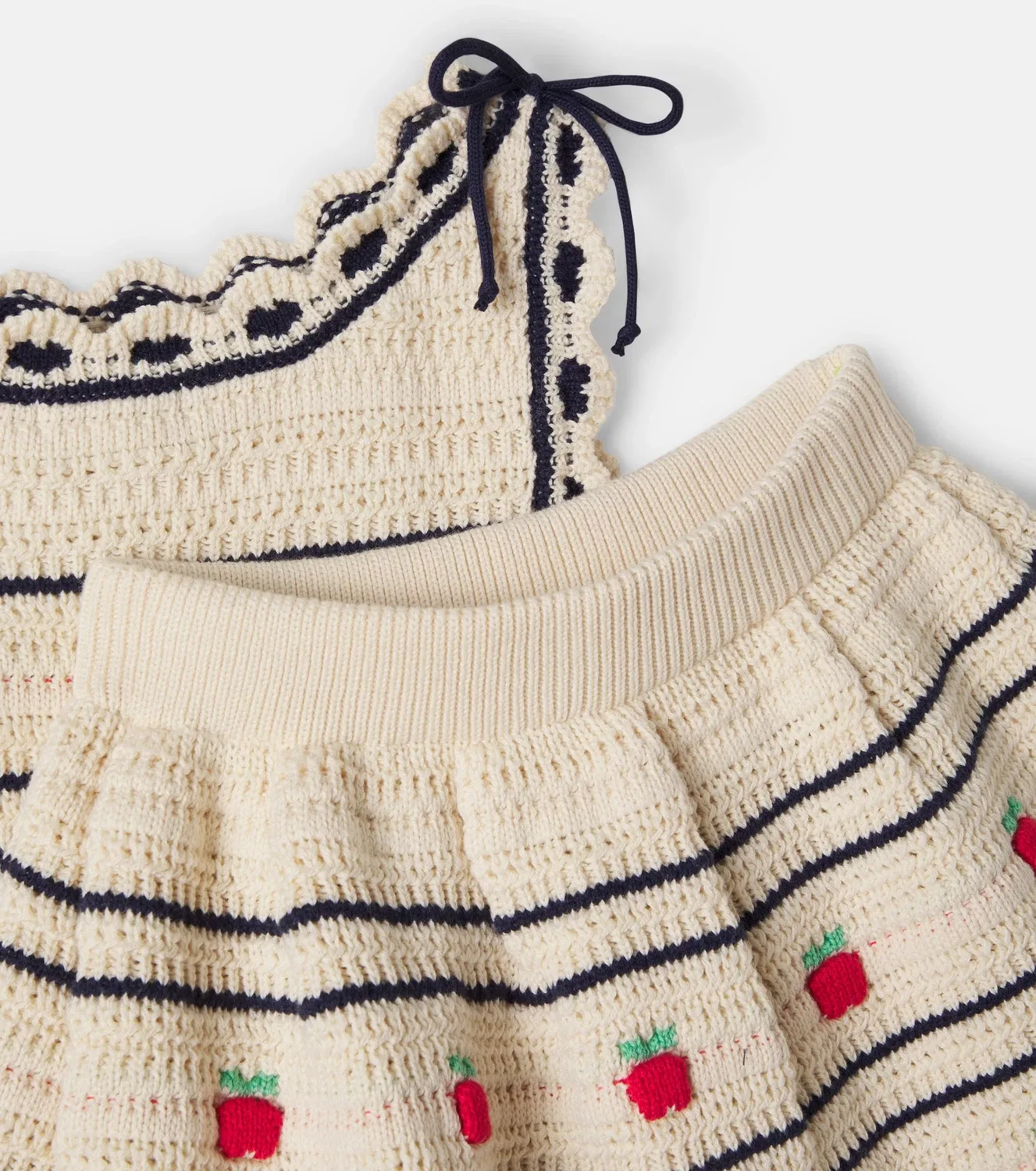 Комплект из жилета и юбки из хлопка и шерсти Daisy Bebe Organic, коричневый — фото 3