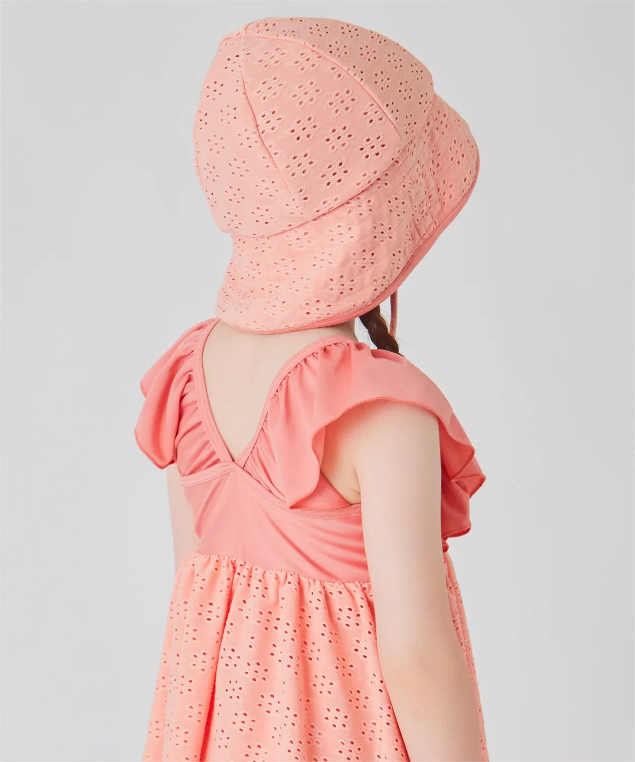 Детская шляпа для плавания с принтом Flower Swim Hat ever closet, Orange — фото 3