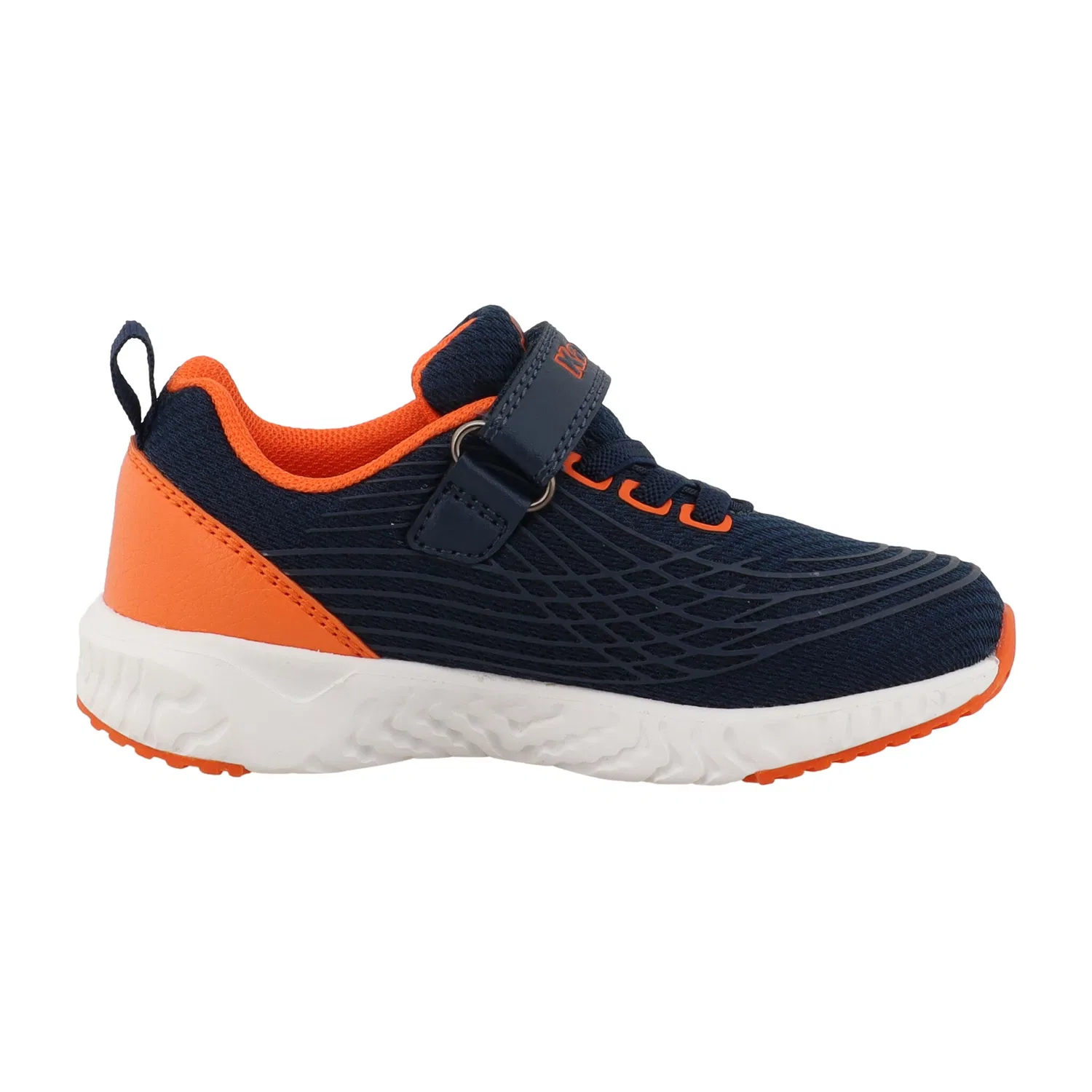 Детские кроссовки на шнуровке Kappa, Navy-Orange — фото 3