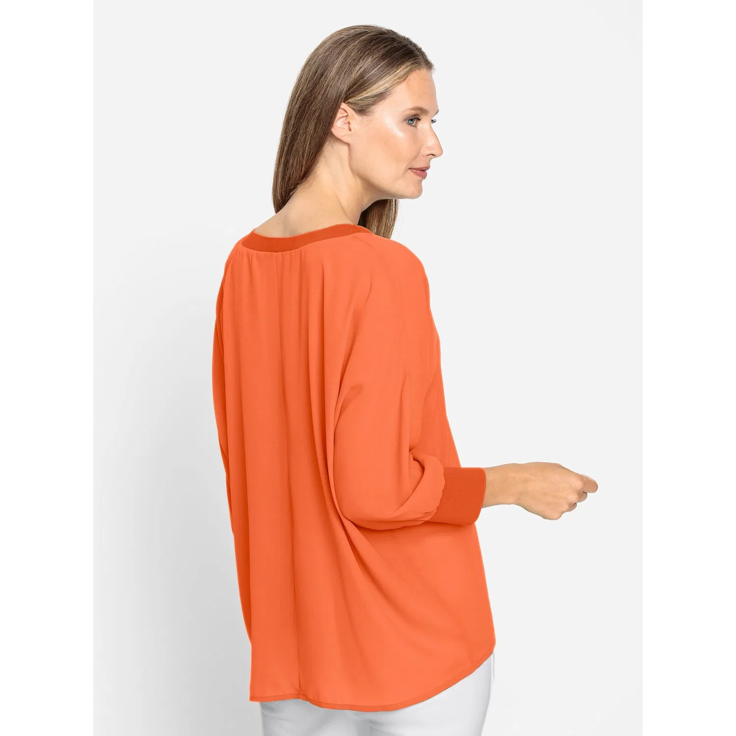 Женская блуза свободного кроя с летучей мышью heine, Orange — фото 2