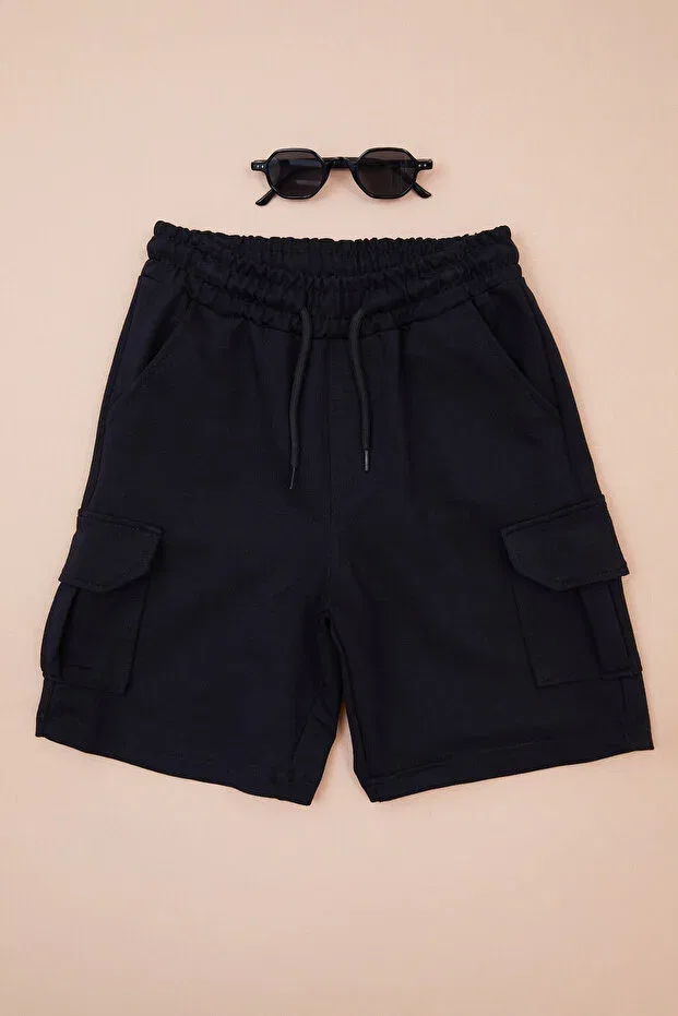 Детские шорты для мальчиков с карго-карманами Fulla Moda, Black