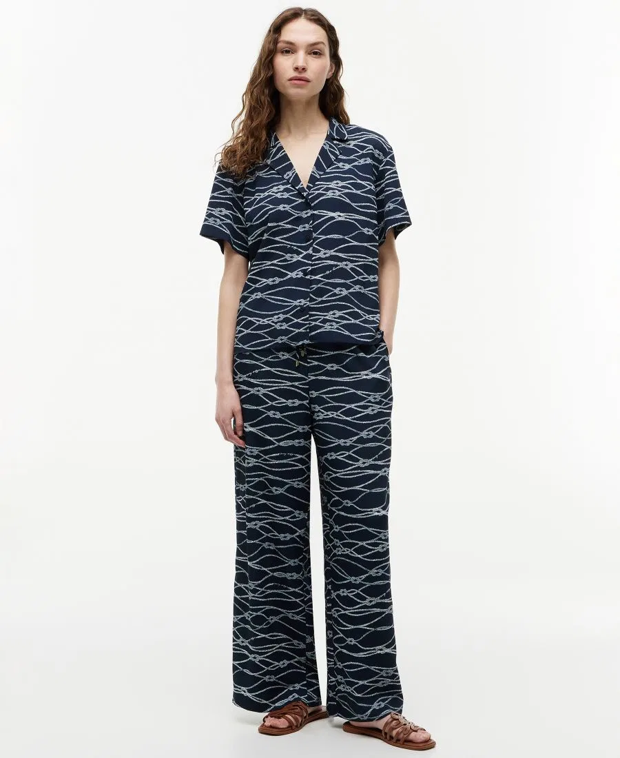 Женские брюки с принтом, pull-on Tommy Hilfiger, Handdrawn Rope Dark Night Navy