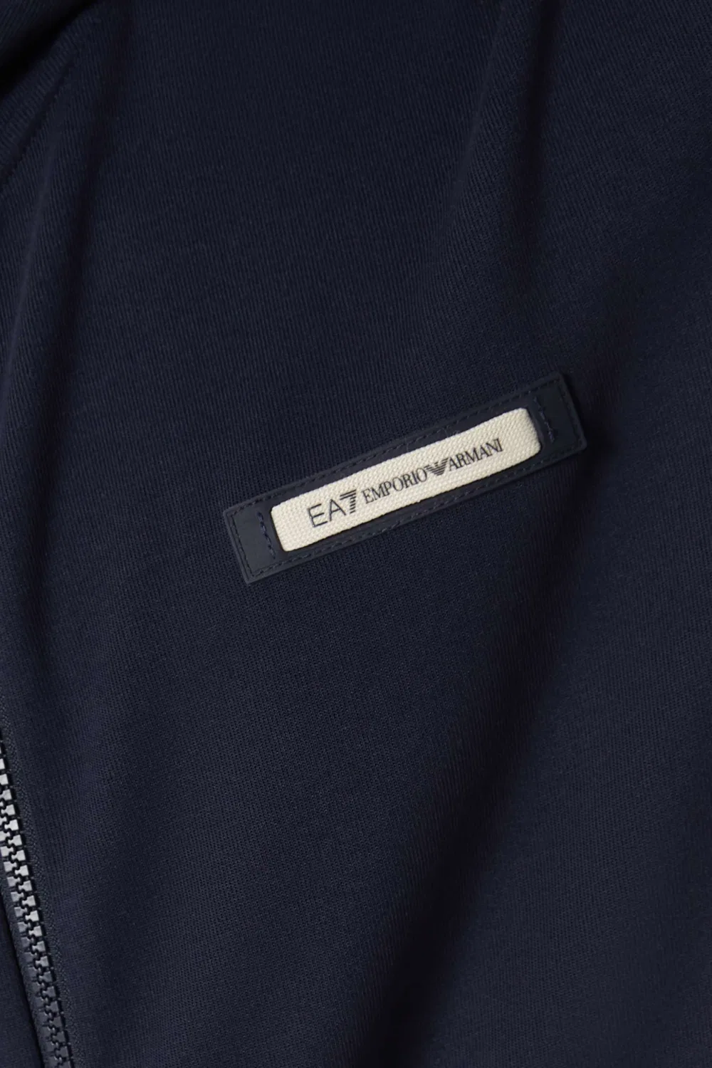 Худи хлопковое с принтом Logo Series Emporio Armani, синий — фото 4