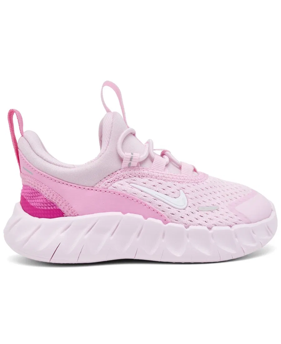 Кроссовки беговые с эластичной шнуровкой Nike Free Ride, Pink Rise, White — фото 2