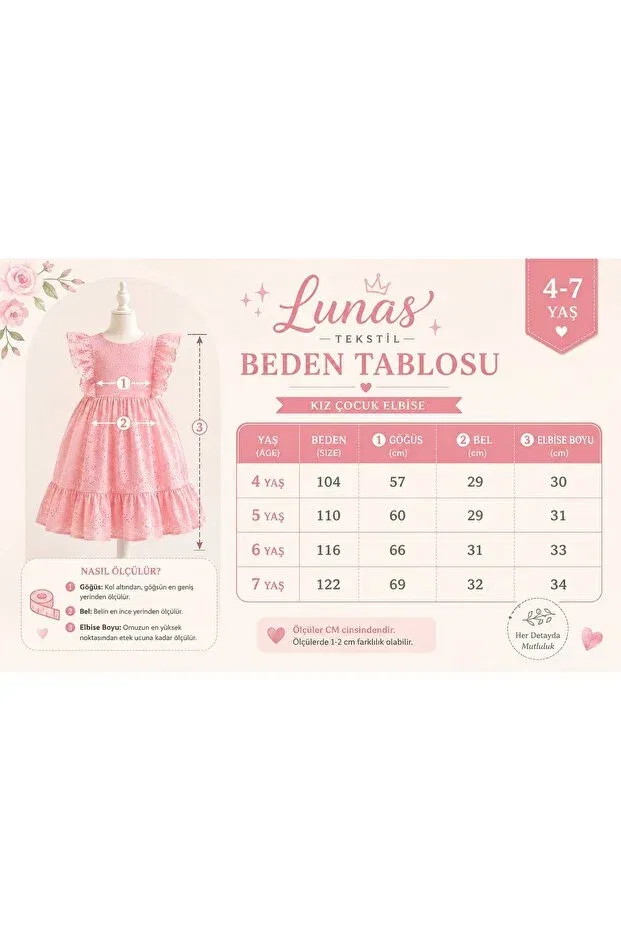 Детское платье для девочек с вышивкой Bella Fisto Lunas Tekstil, Green — фото 4