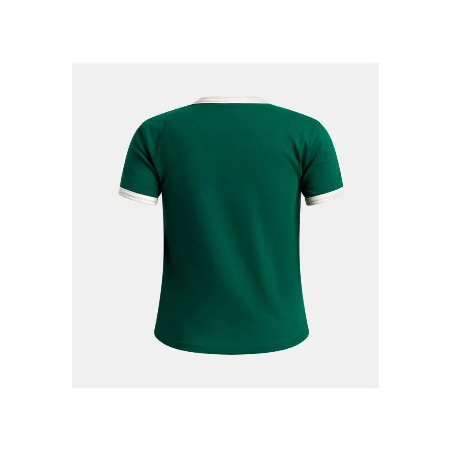 Детская футболка с длинным рукавом UA Ringer Tee Under Armour, Зеленый — фото 2