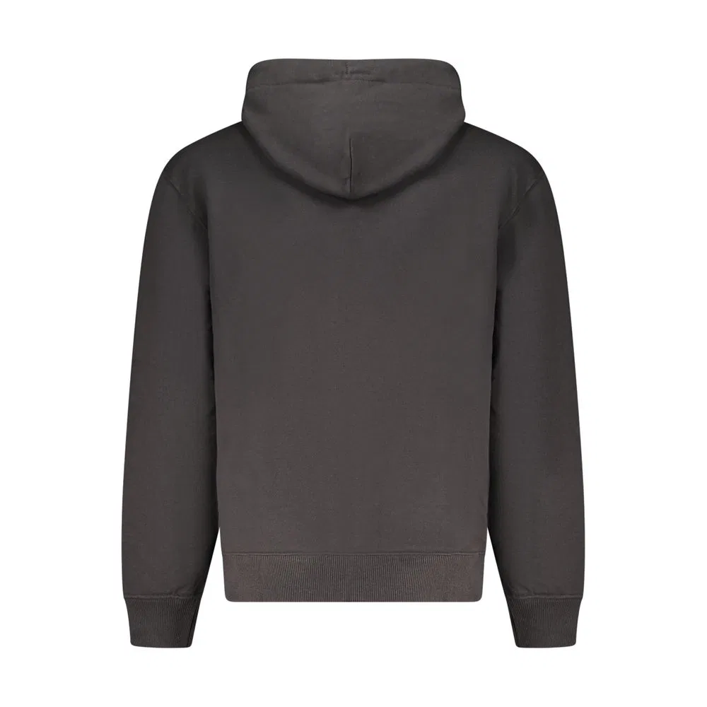 Мужское худи с капюшоном и длинным рукавом Nero Cotton Calvin Klein, черный — фото 2