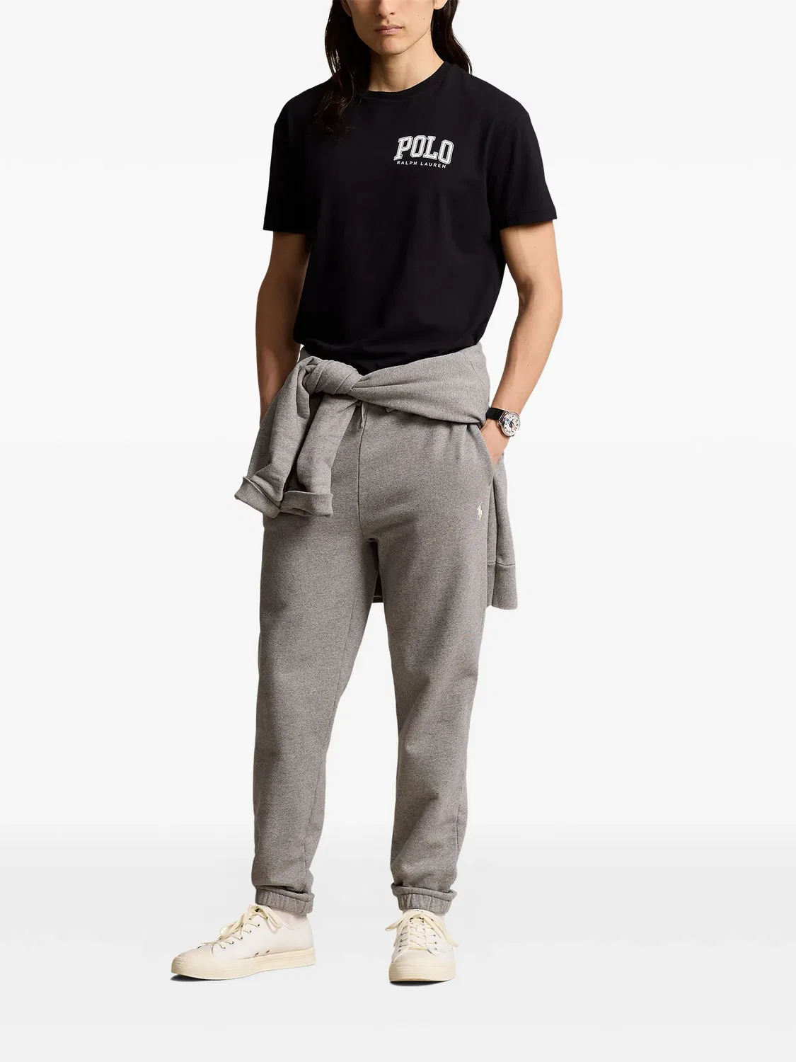 Футболка с логотипом черная Polo Ralph Lauren, черный — фото 2