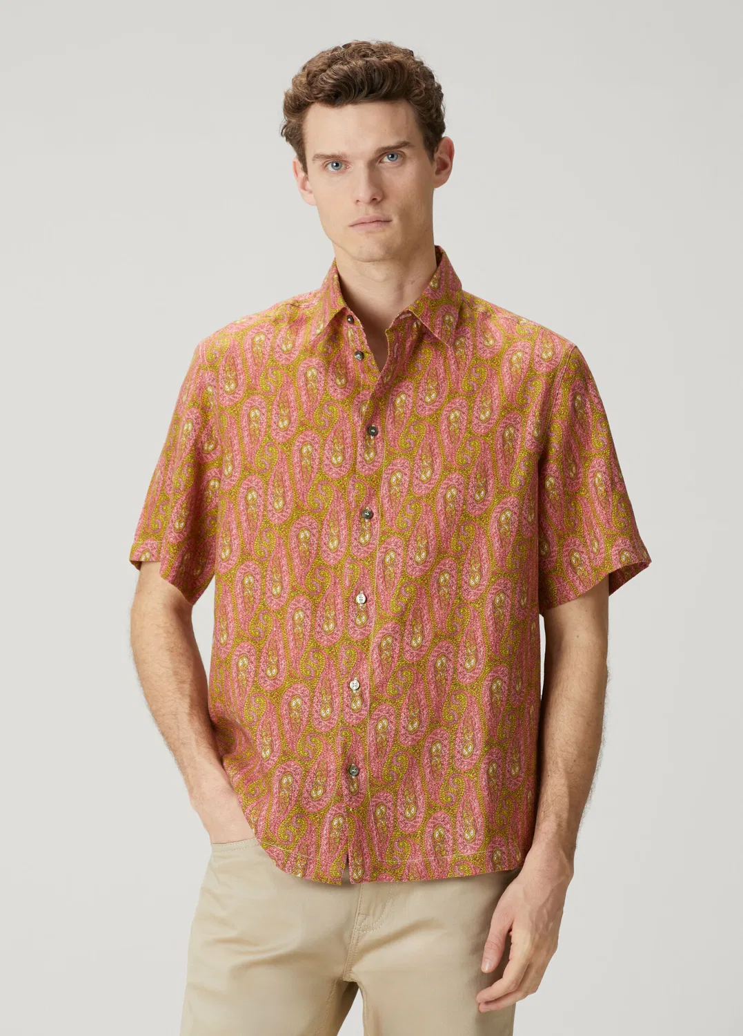 Рубашка короткий рукав Etro, оранжевый