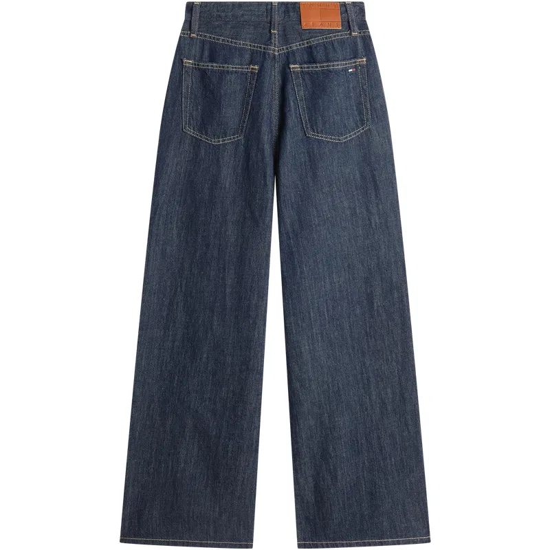 Женские джинсы широкие Tommy Hilfiger, Dark Denim Blue 1BK — фото 3