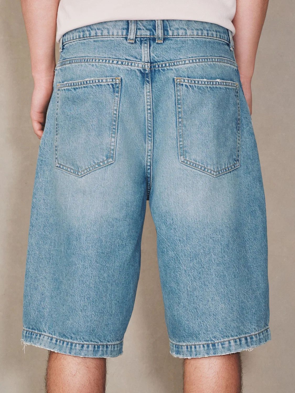 Шорты джинсовые свободные Mid Blue Denim Baggy Jorts Next, Средне-синий — фото 2