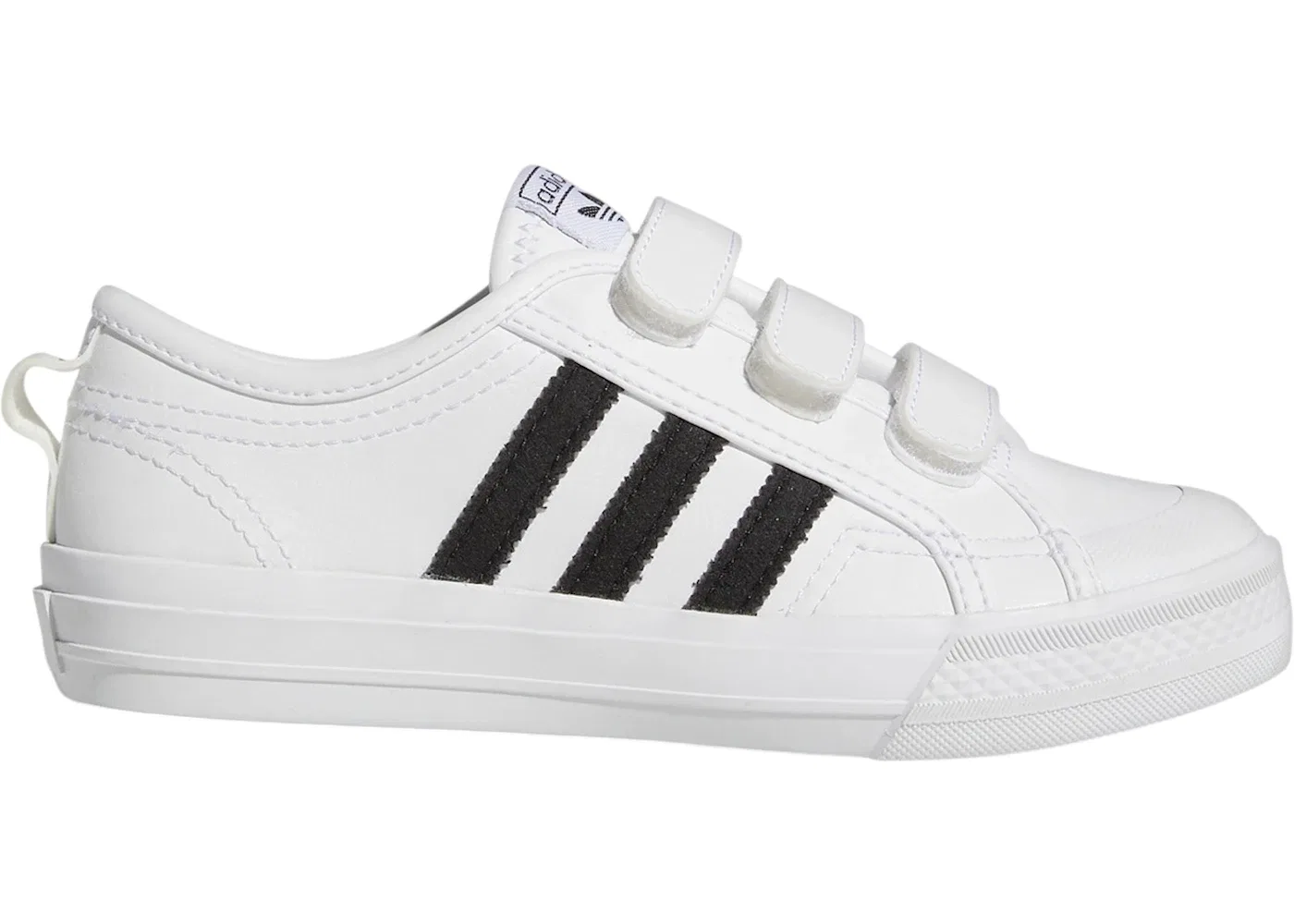 Детские кроссовки с закрытой пяткой Adidas Nizza Comfort, Cloud White/Core Black/Cloud White