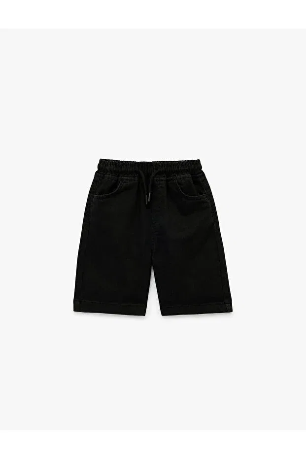 Детские шорты для мальчиков хлопковые Slim fit Koton, Black