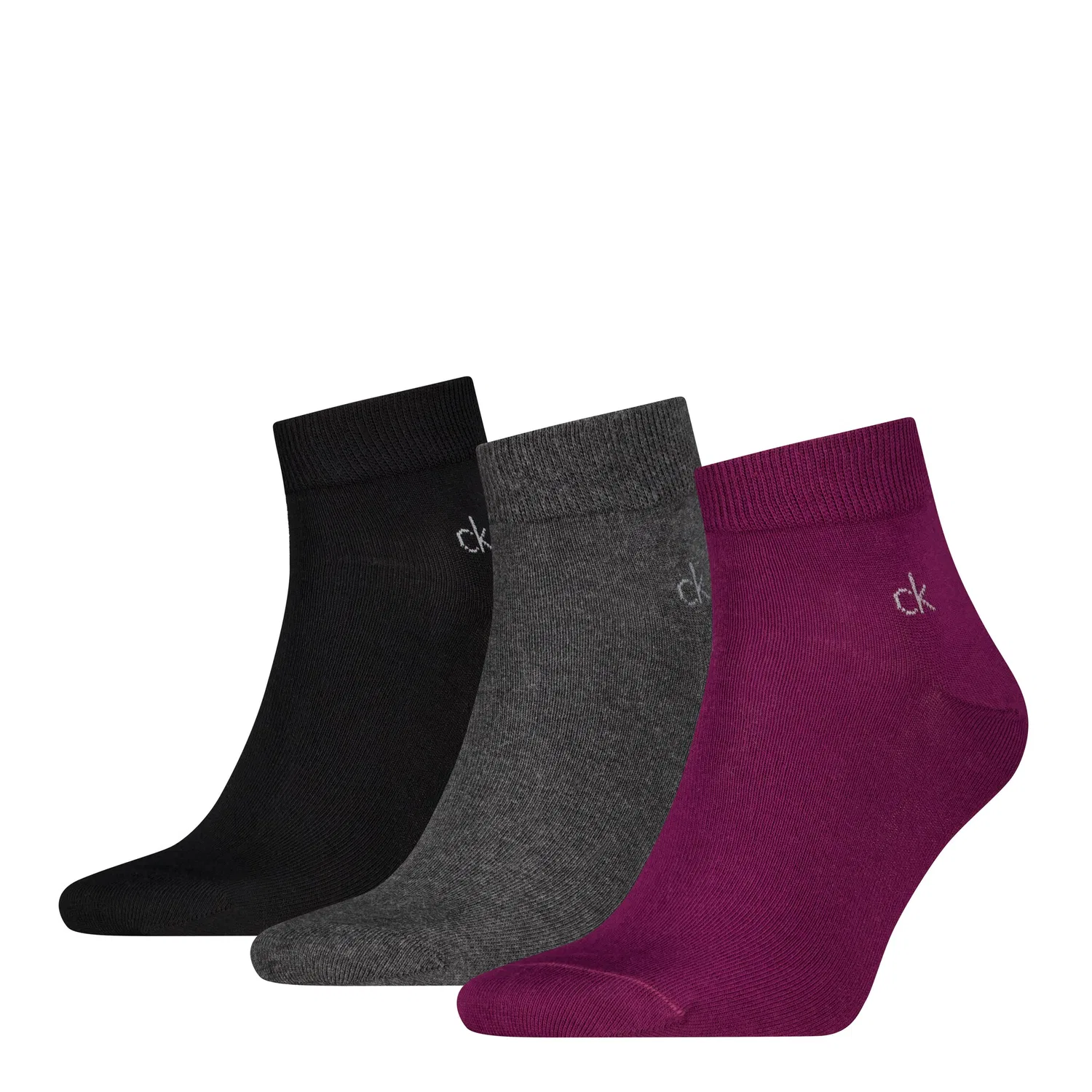 Мужские короткие носки с рифлеными манжетами Calvin Klein, Dark Purple