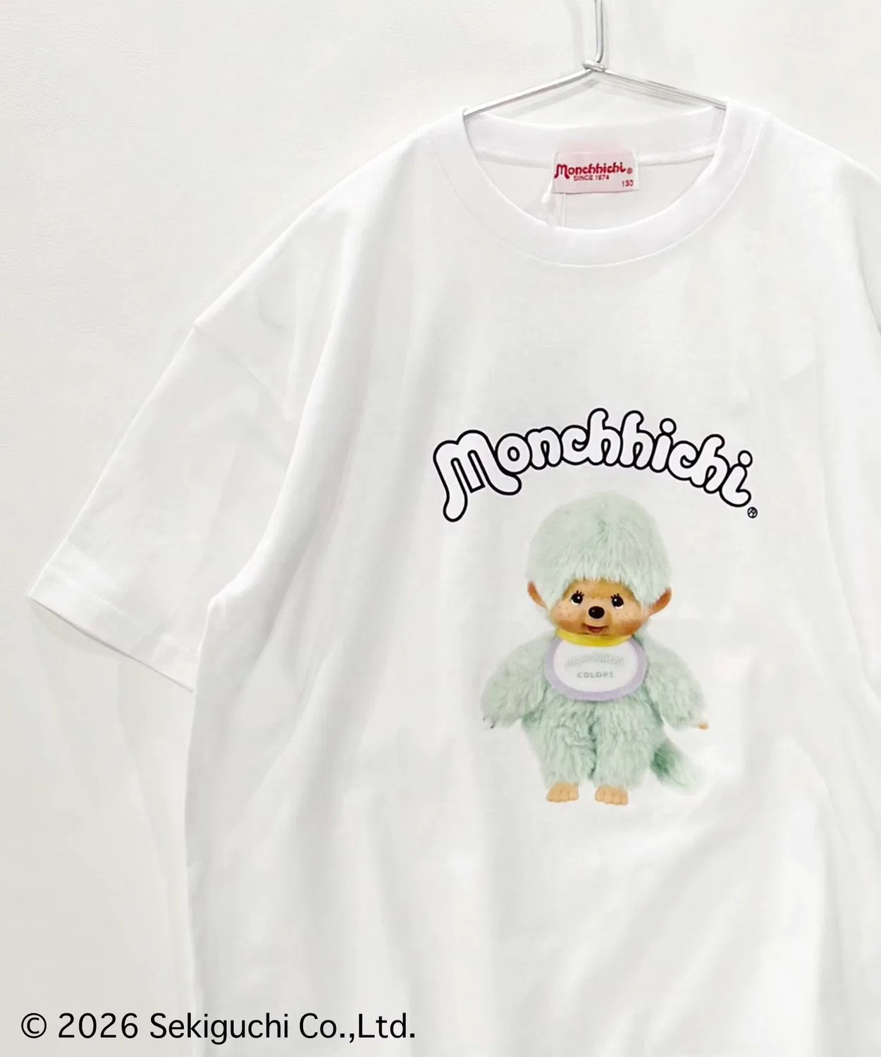 Детская футболка оверсайз с принтом Monchhichi THE CASUAL, Off White — фото 4