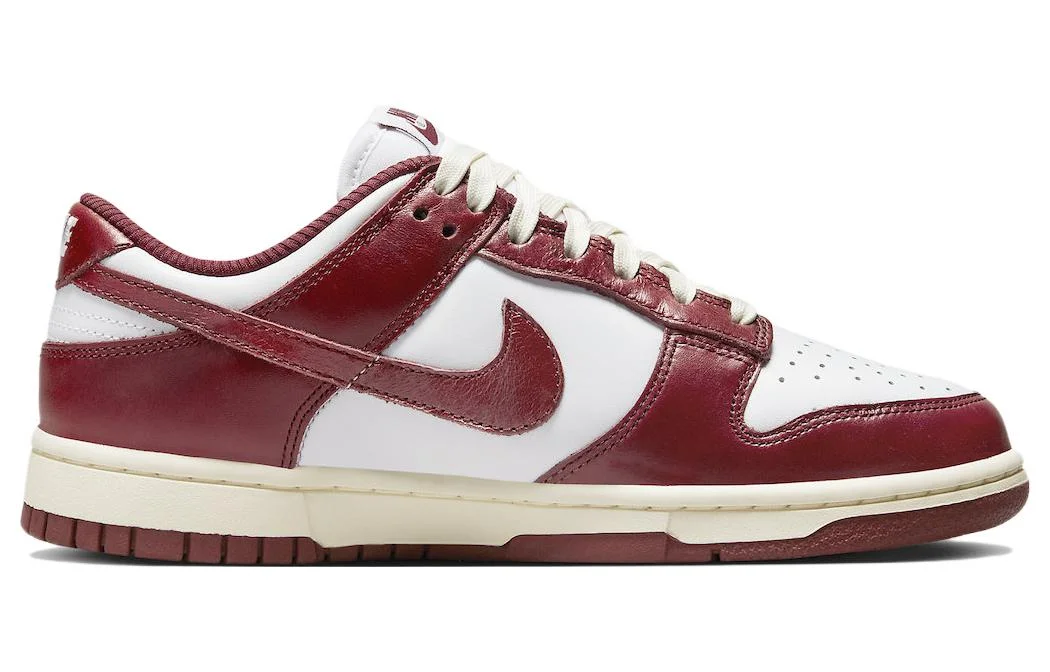 Кроссовки Nike Dunk Low Premium, белый/темно-красный — фото 2