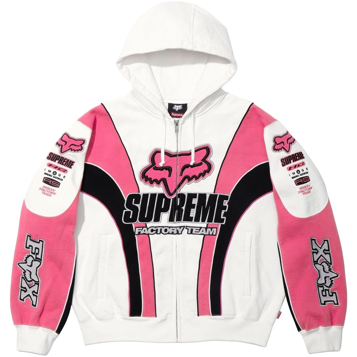 Толстовка с капюшоном на молнии Fox Racing Supreme, белый