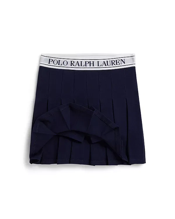 Детский комплект для девочек из стрейч-сетки Polo Ralph Lauren, темно-синий — фото 3