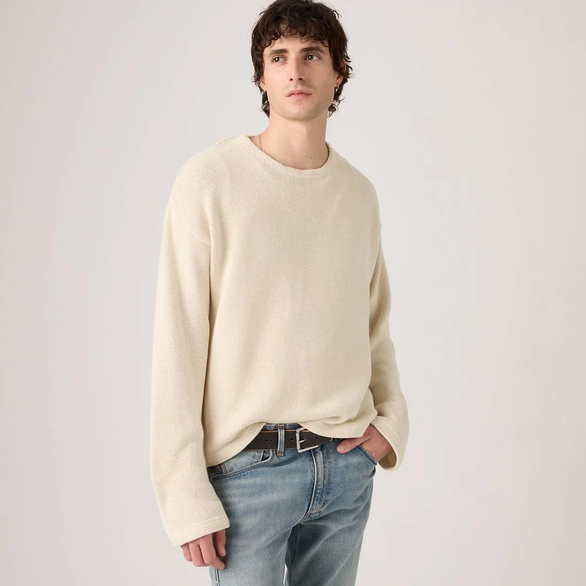 Свитер свободного кроя Posey Levi's, Oatmeal - White