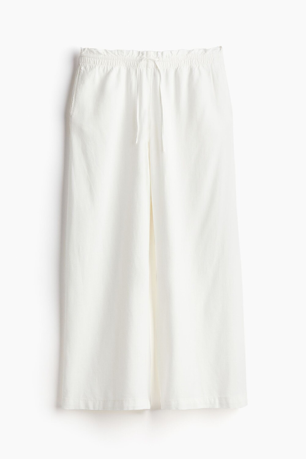 

Брюки H&M Linen-blend Pull-on, кремовый