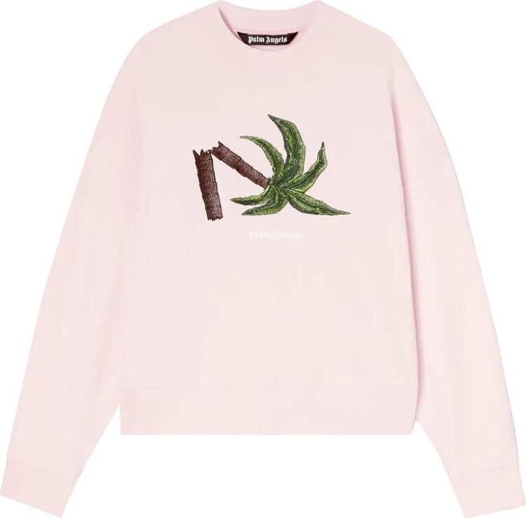 

Толстовка Palm Angels Broken Palm Crew 'Pink/Green', розовый