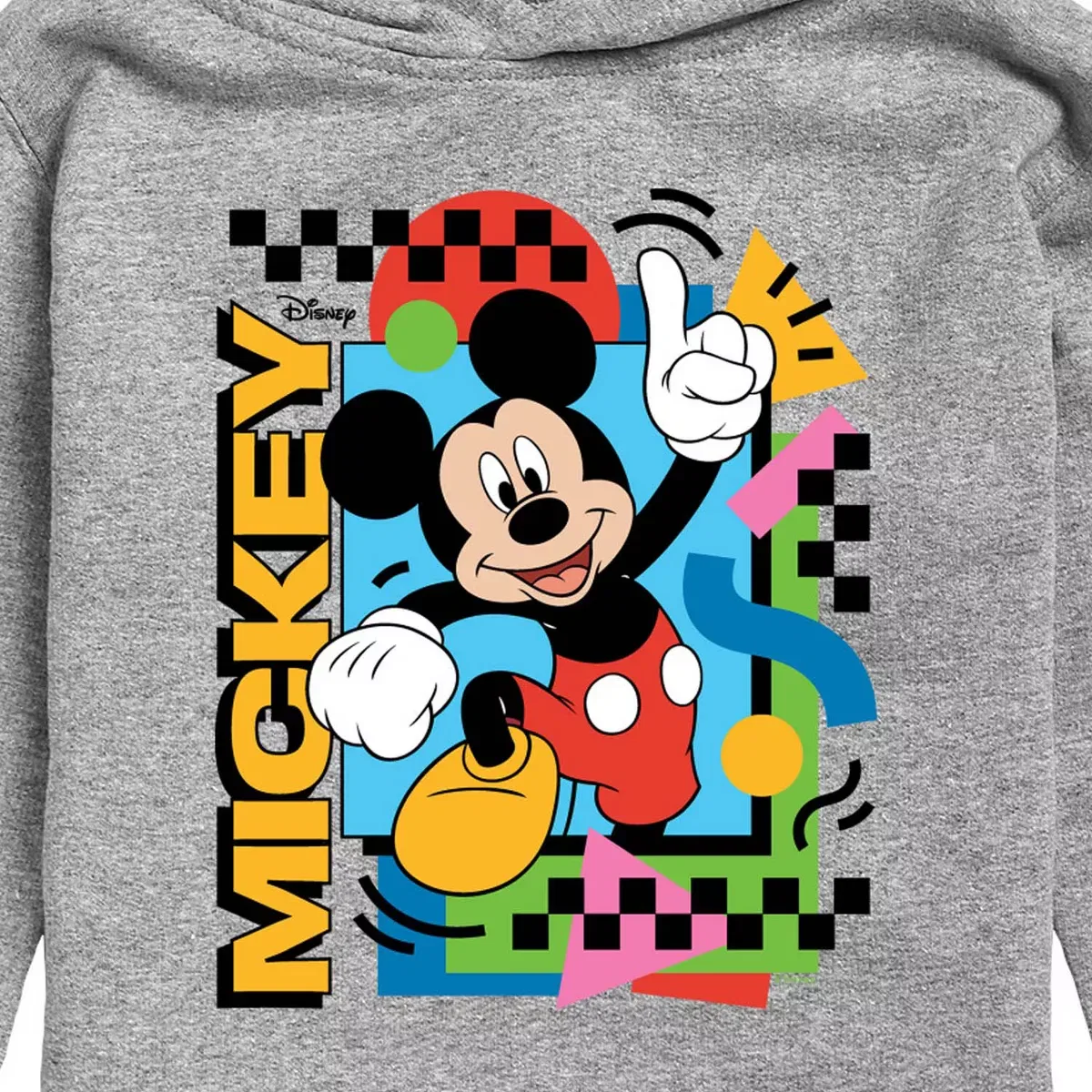 Детское худи на молнии с принтом Mickey 90's Nostalgia Disney, Athletic Heather — фото 2