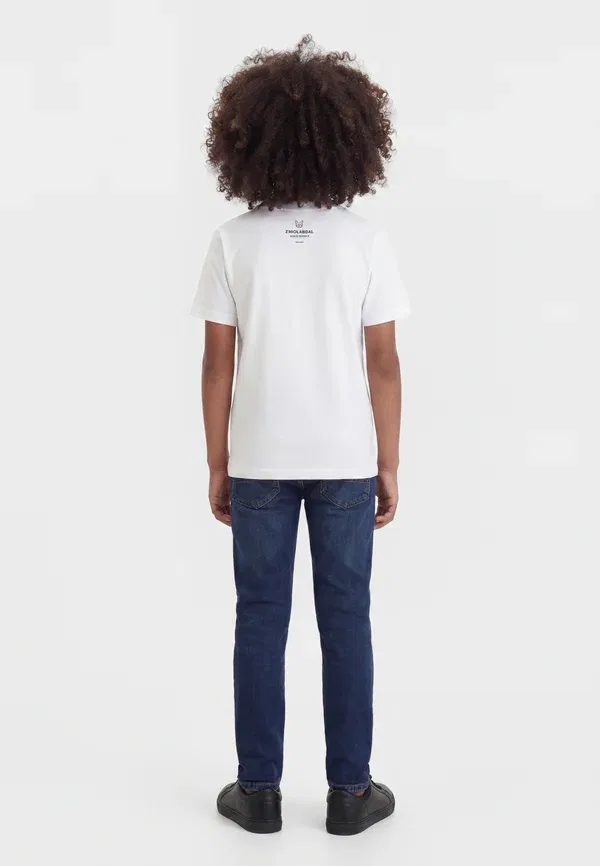 Футболка Jjmunk с круглым вырезом, размер SN JNR - футболка с принтом Jack & Jones Junior, белый — фото 2