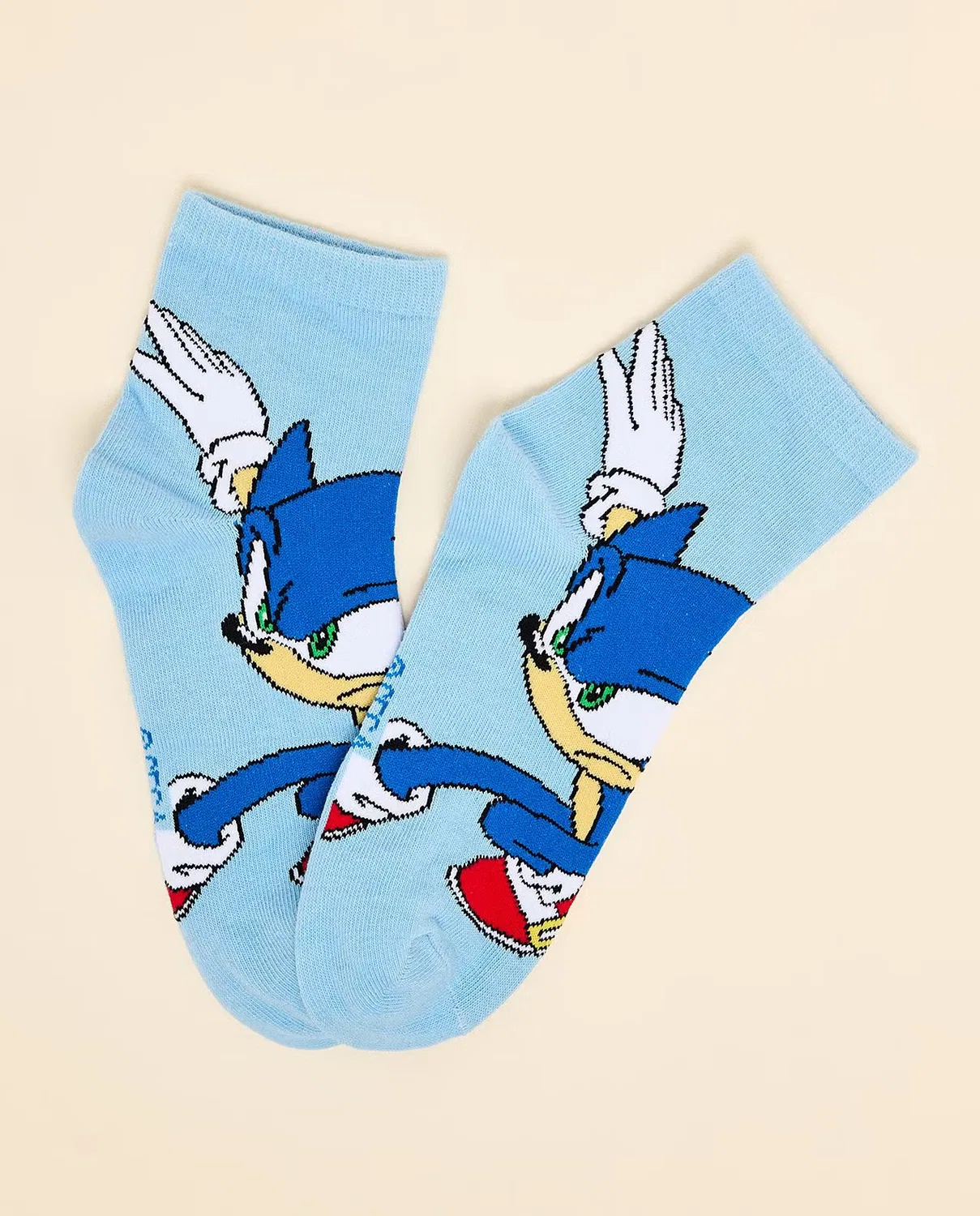 Носки-комплект с принтом Sonic, 3 пары, R&B, синий — фото 3
