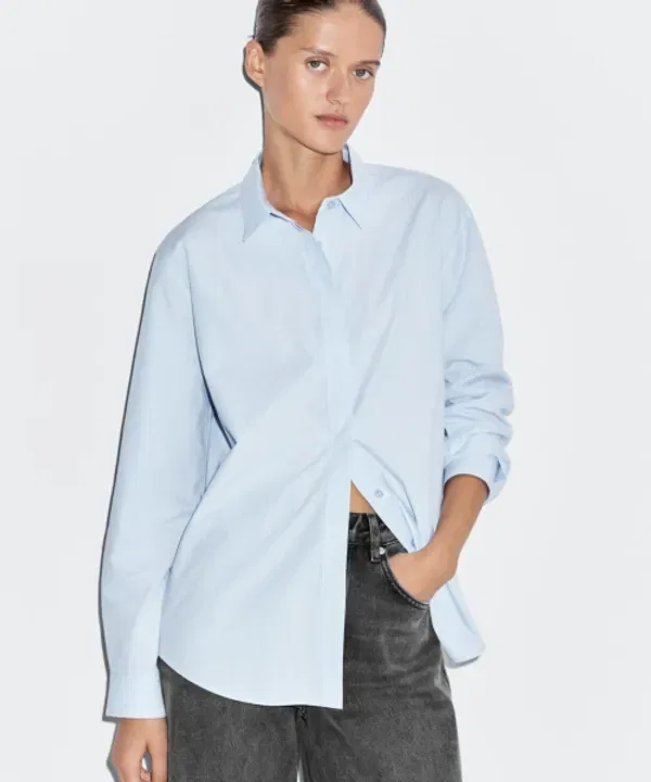 Рубашка с потайной пуговицей, Massimo Dutti — фото 2