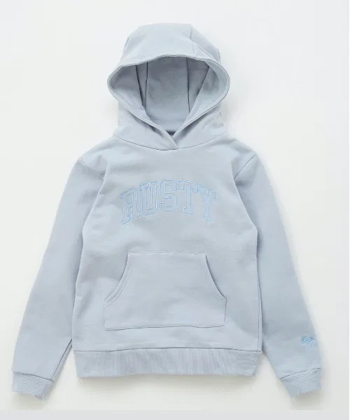 Детский худи с принтом RUSTY, Light Blue