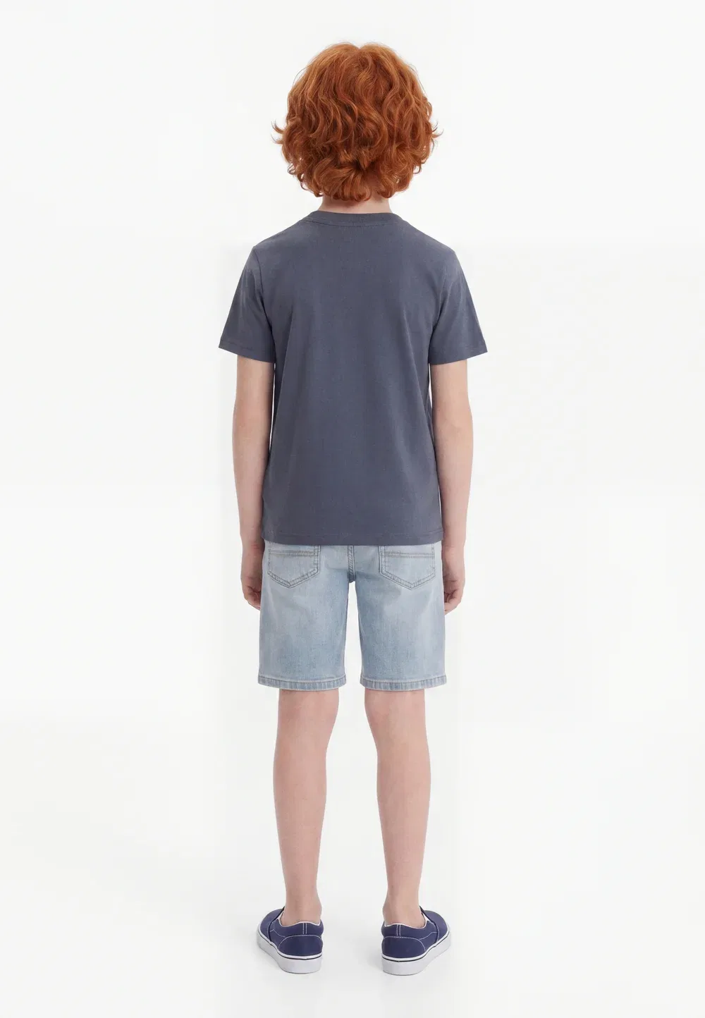 Футболка с логотипом Jjelogo, короткая, с круглым вырезом, 2 цвета, осень/зима 26, размер SN, для несовершеннолетних - футболка с принтом Jack & Jones Junior, Turbulence — фото 2
