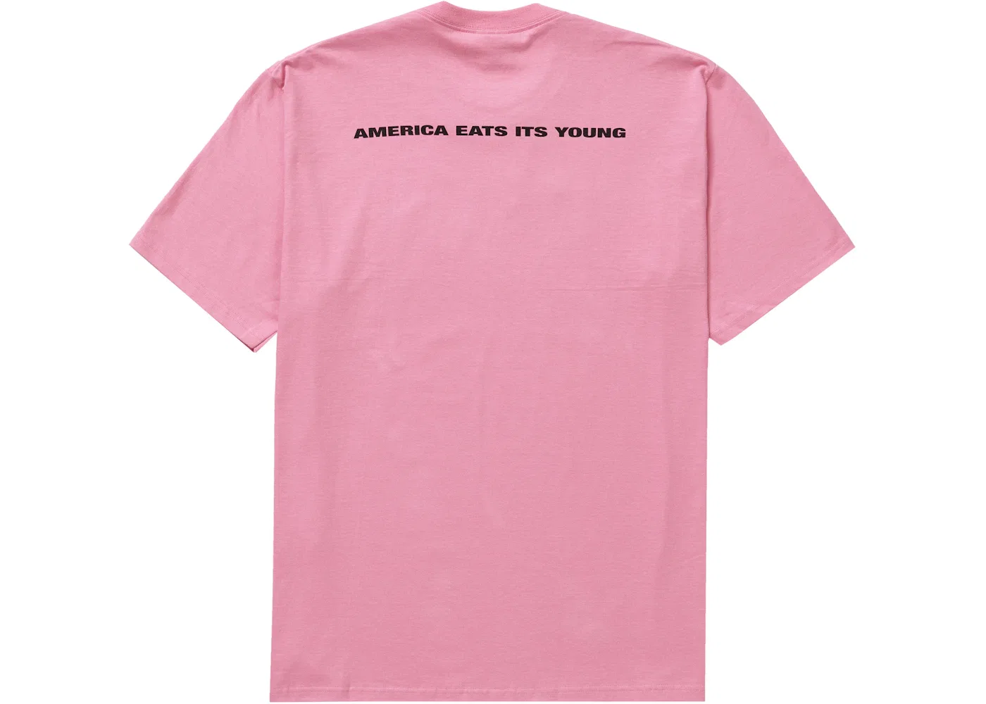 Мужская футболка с принтом Supreme America Eats Its Young Tee, Pink — фото 2