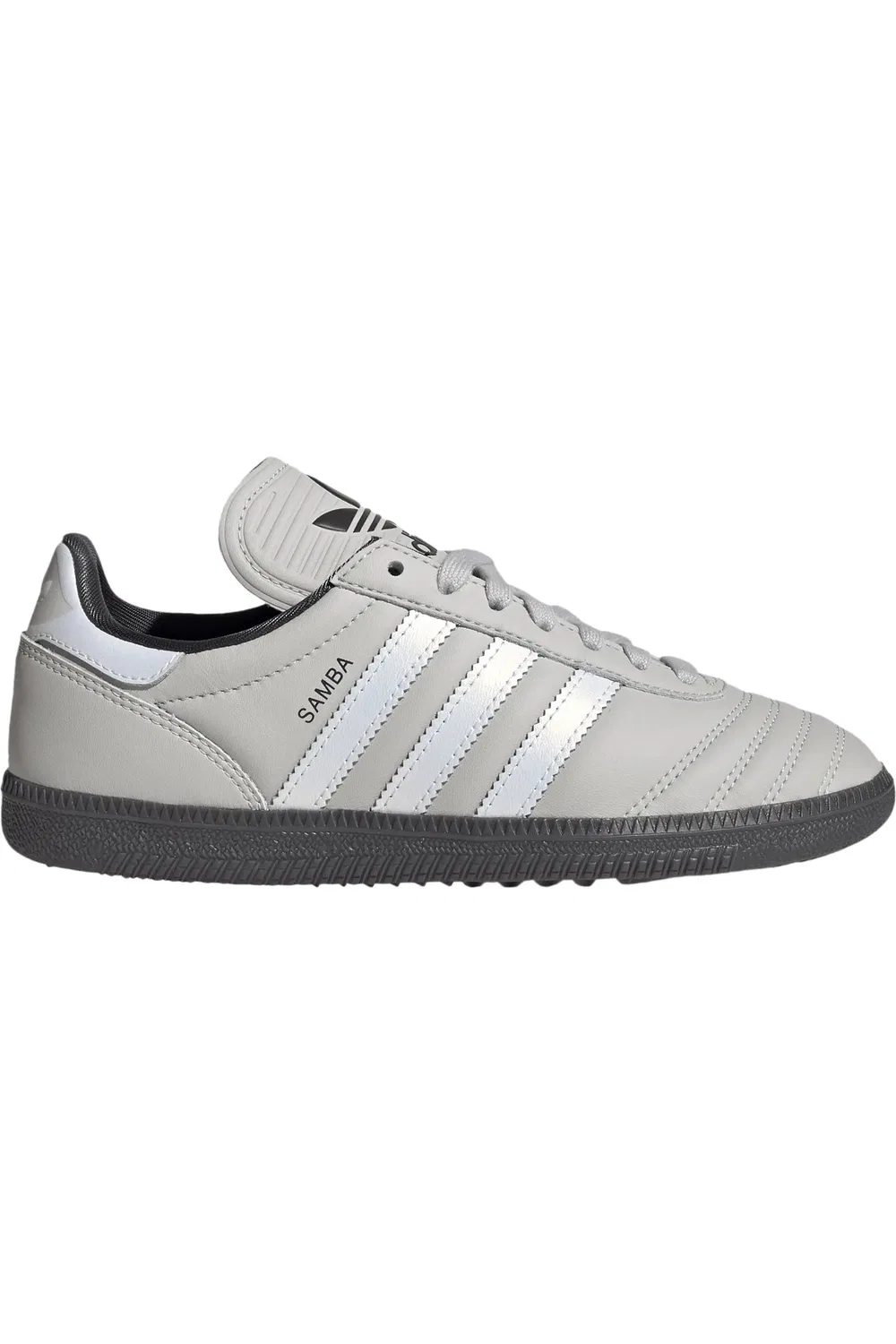 Детские кеды кожаные Samba JP adidas, серый/белый/черный — фото 3