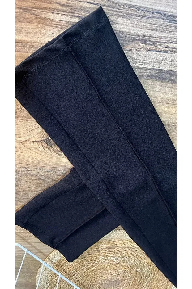 Детские брюки для девочек с широкой штаниной Basics Babyelisco, Black — фото 4