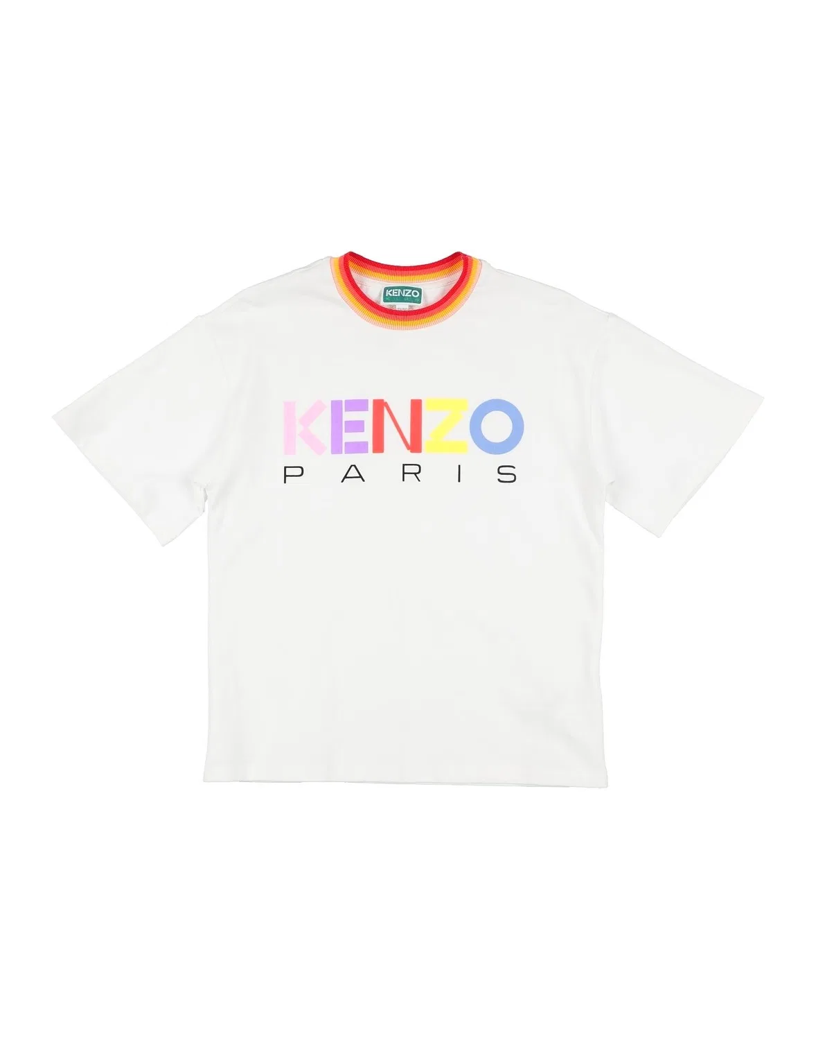 Детская футболка для девочек с принтом Kenzo Kids, белый