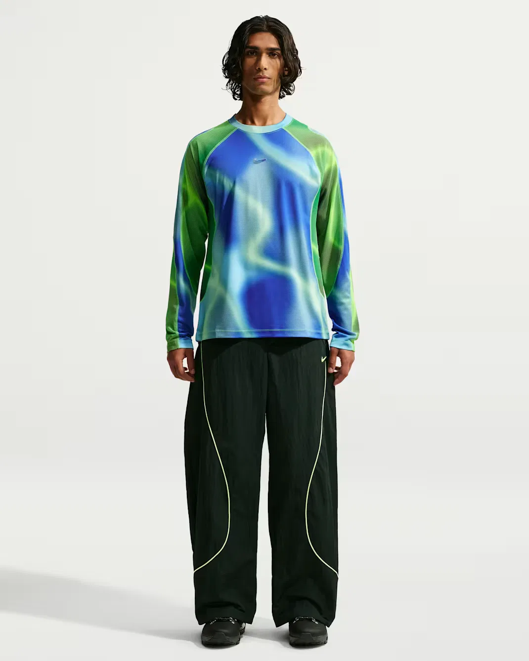 Мужская футболка с длинными рукавами Dri-FIT Gleam Nike Project F.R.O.G., Old Royal/Illusion Green/Old Royal/Illusion Green — фото 4