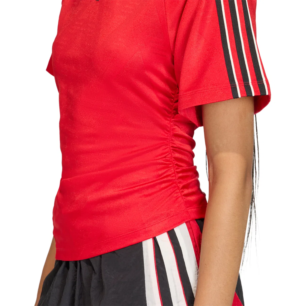 Женская футболка Rouched Foot J Adidas, цвет Better Scarlet/White — фото 3