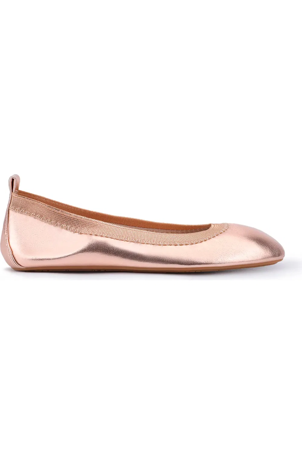 Балетки детские с эластичным верхом Miss Samara Yosi Samra, Rose Gold — фото 2