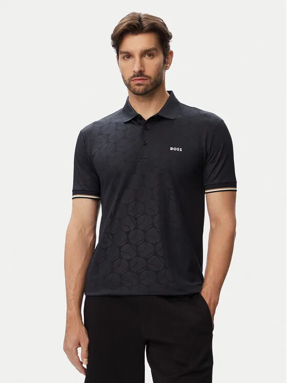 Поло slim fit Game Boss, темно-синий