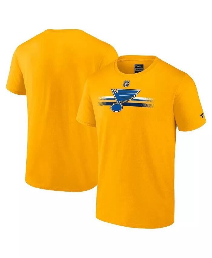 

Мужская золотая футболка St. Louis Blues Authentic Pro Secondary Replen Fanatics