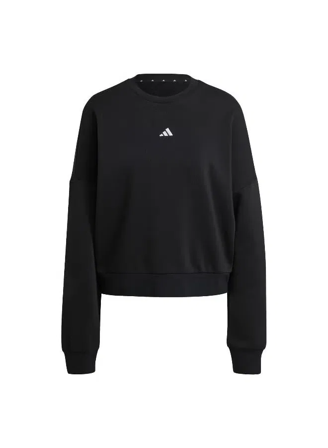 Свитшот с логотипом Essentials Adidas, черный — фото 2