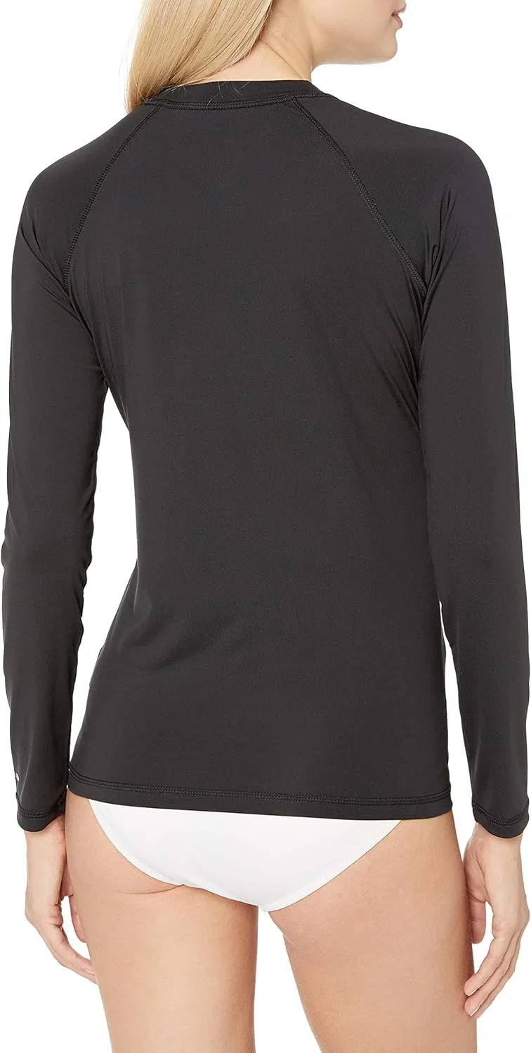 Женская рашгард с длинным рукавом NESSA421 Nike, Black Tonal Swoosh — фото 2