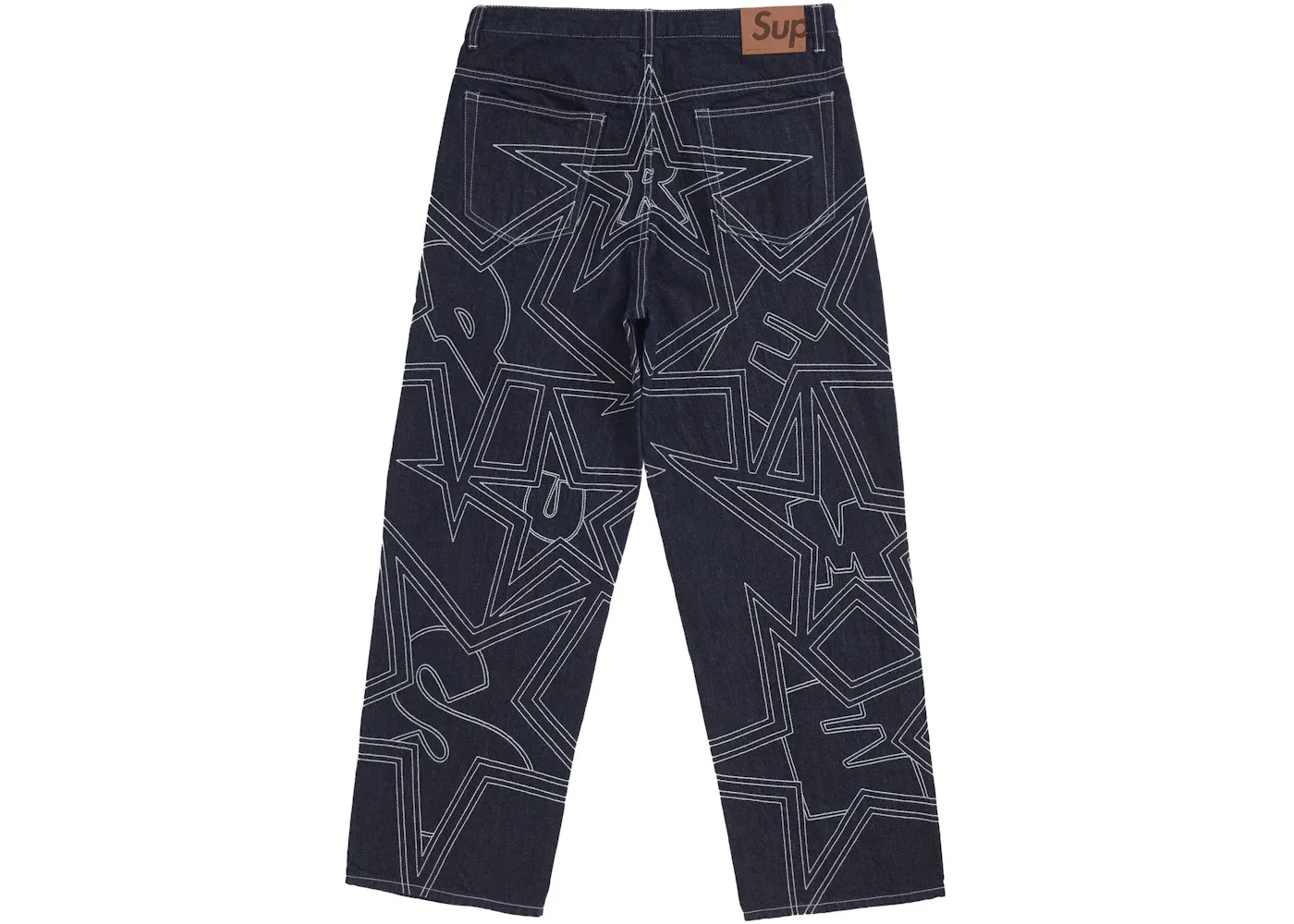 Мужские джинсы с отделкой Supreme Stars Topstitch Baggy Jean Supreme, Indigo — фото 2