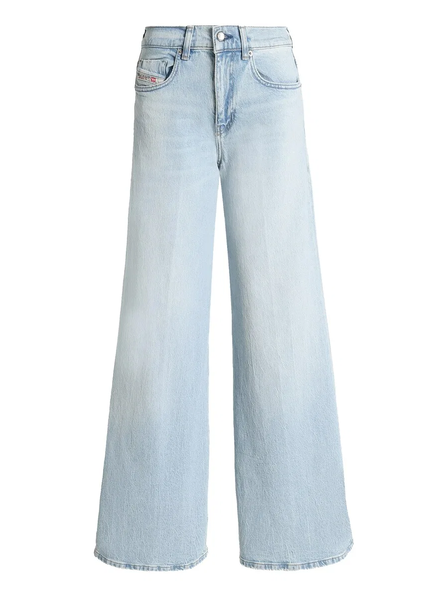 Джинсы DIESEL Wide leg Jeans '1978 D-AKEMI' светло-голубого цвета