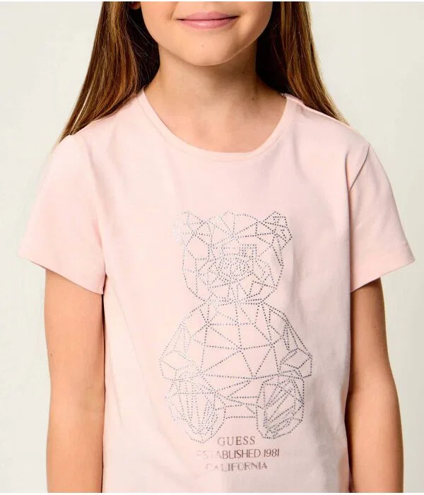 Детская футболка для девочек T-Shirt Guess Active, Rosa Cipria — фото 4