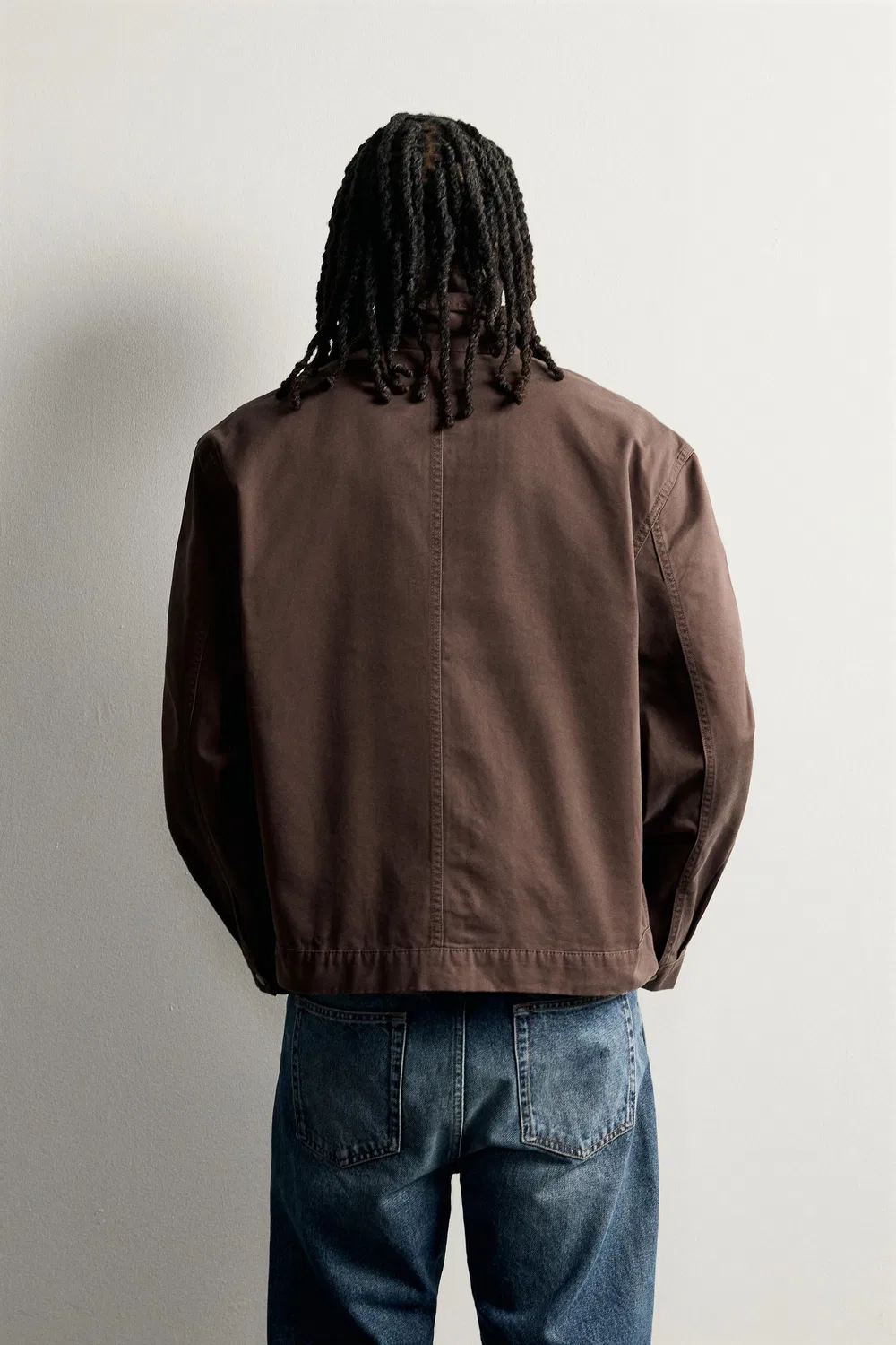 Укороченная куртка с вышивкой ZARA, Brown — фото 3