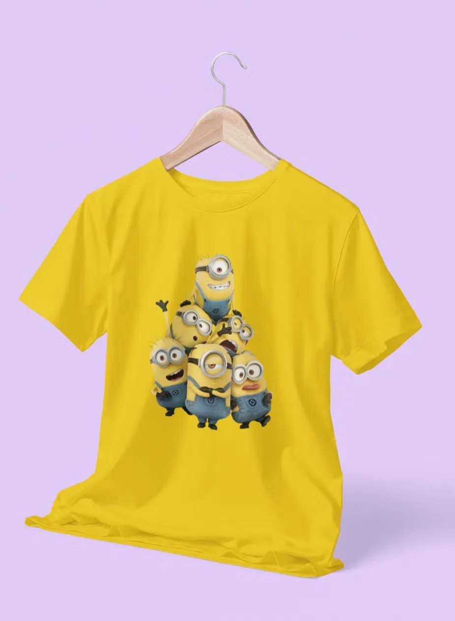 Футболка с принтом Minions для малышей и детей, Zoom, желтый